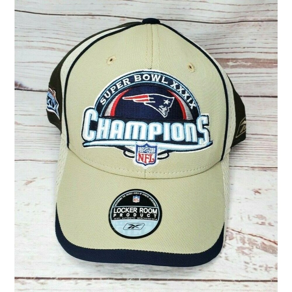 Reebok Super Bowl XXXIX Champions Hat – New England Patriots NFL Authentic Locke